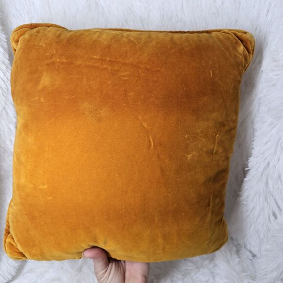 Vintage Bald Eagle Family Needlepoint Petit Point Pillow Gold Velvet Americana - Picture 8 of 9